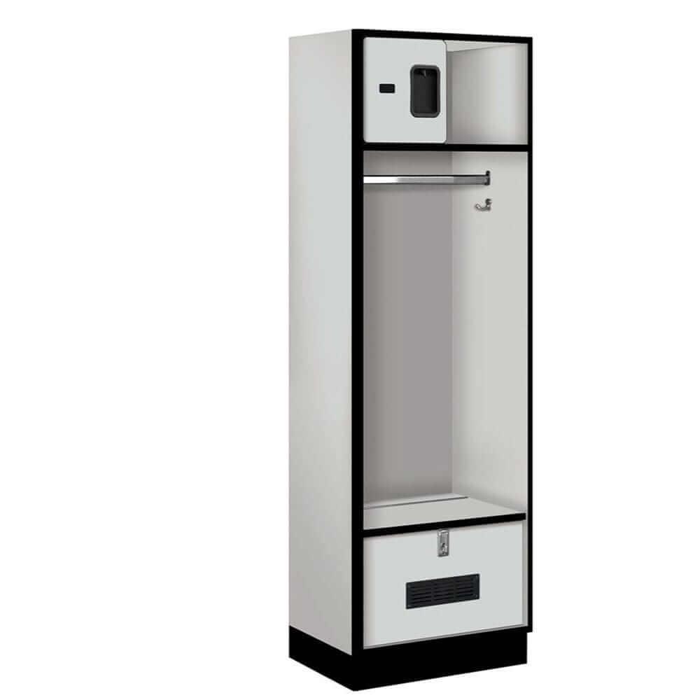 Wood Lockers: Designer Wood Open Access Locker - Gray - Salsbury Industries